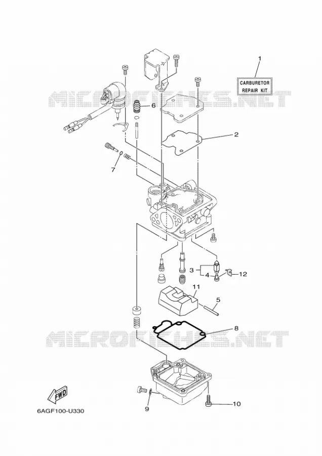 REPARATIESET 2 Yamaha OUTBOARD ENGINES 9.9hp (7.3kW) 2020 F9.9  F9.9HWH