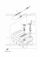 BENZINE TANK voor Yamaha F40GETL 2020