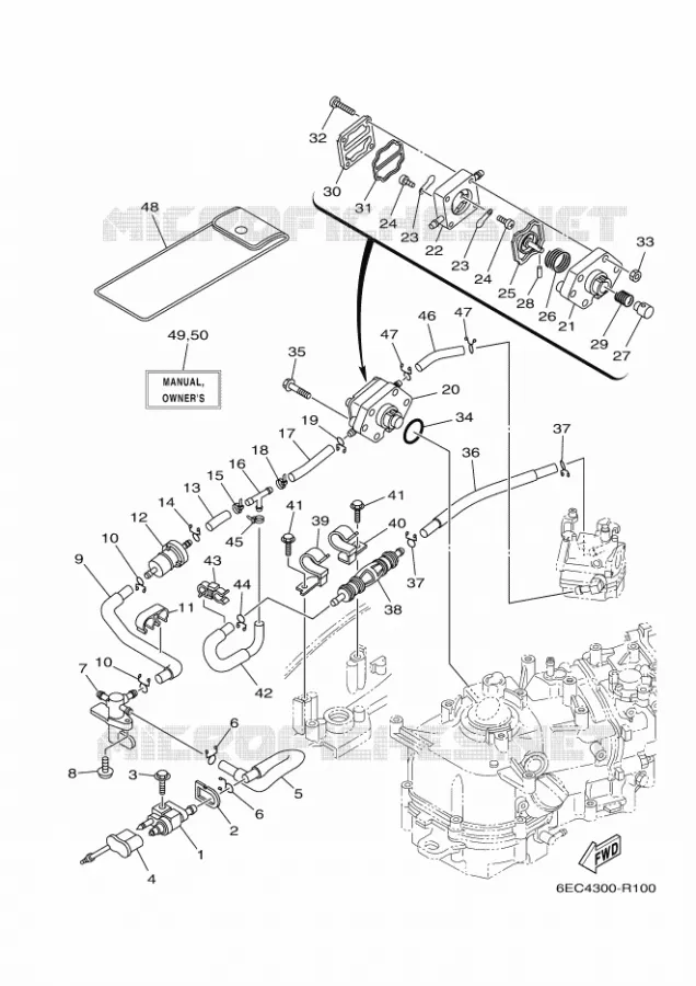 BRANDSTOF SYSTEEM 2 Yamaha OUTBOARD ENGINES 5hp (3.7kW) 2020 F5  F5AMH