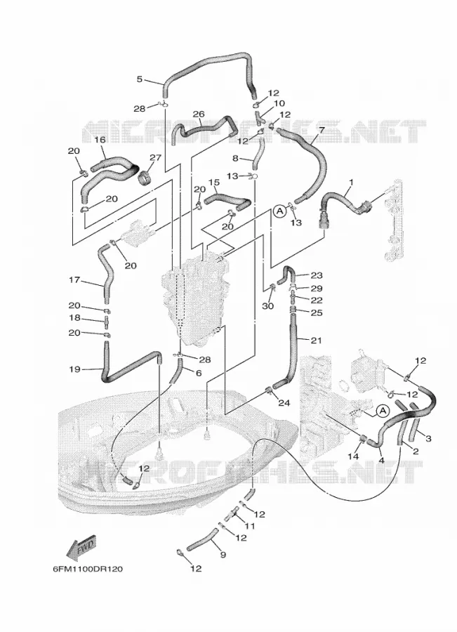 BRANDSTOF SYSTEEM 2 Yamaha OUTBOARD ENGINES 25hp (18.4kW) 2020 F25  F25GE