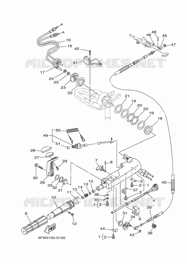 STUUR Yamaha OUTBOARD ENGINES 8hp (5.9kW) 2020 F8  F8FMH