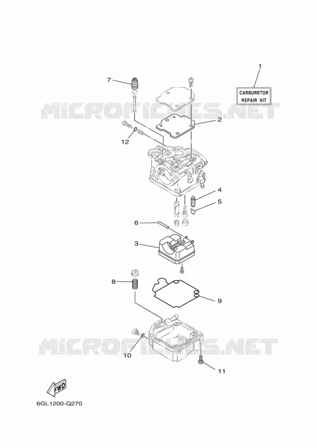 REPARATIESET 2 Yamaha OUTBOARD ENGINES 40hp (29.4kW) 2020 F40  F40JMHD