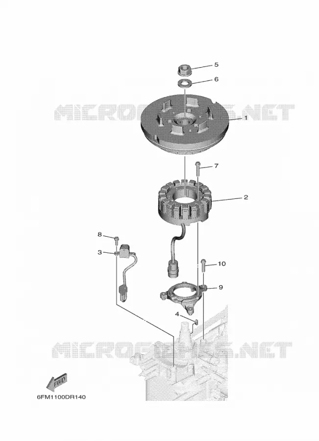 DYNAMO Yamaha OUTBOARD ENGINES 20hp (14.7kW) 2020 F20  F20GE
