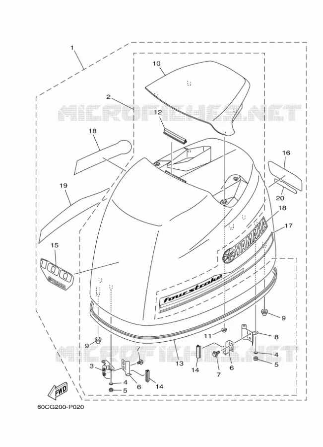 KUIP BOVENSTE Yamaha OUTBOARD ENGINES 100hp (73.6kW) 2021 F100  F100BET