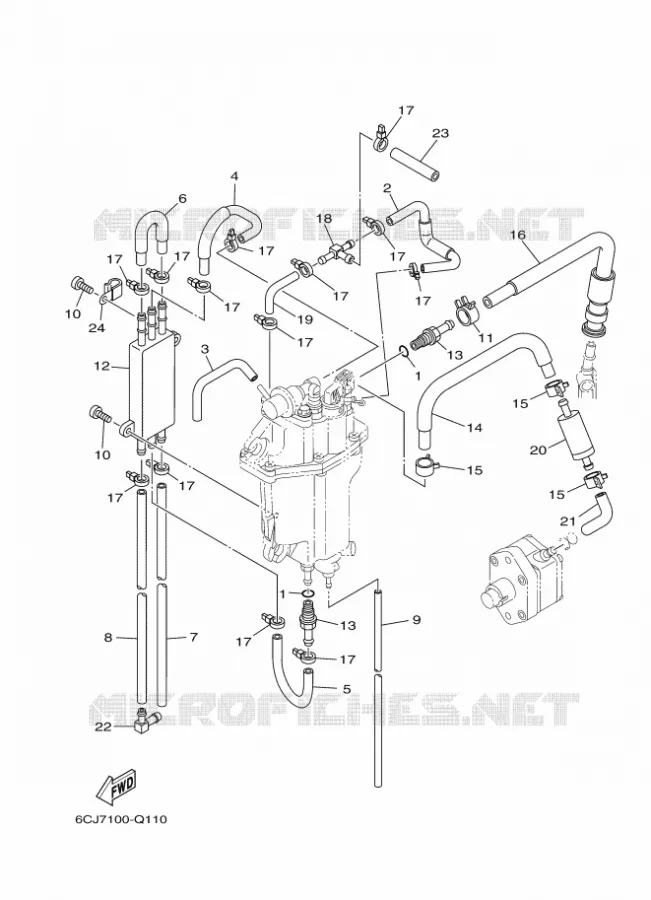 BENZINEPOMP 2 Yamaha OUTBOARD ENGINES 40hp (29.4kW) 2021 F40  F40GET