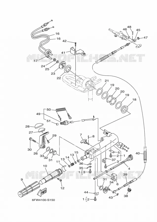 STUUR Yamaha OUTBOARD ENGINES 9.9hp (7.3kW) 2021 F9.9  F9.9JMH