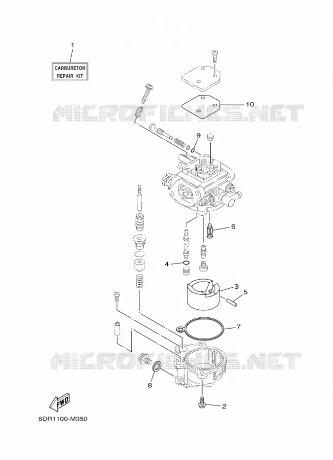 REPARATIESET 2 Yamaha OUTBOARD ENGINES 9.9hp (7.3kW) 2021 F9.9  F9.9JE