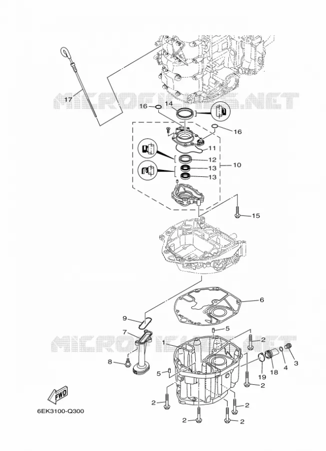 VENTILATEUR D'HUILE Yamaha OUTBOARD ENGINES 115hp (84.6kW) 2021 LF115  FL115B