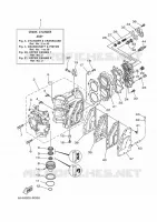 CILINDER / CARTERDELEN voor Yamaha E40GMHL 2021