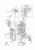 CILINDER / CARTERDELEN 1 voor Yamaha VF115LA 2021