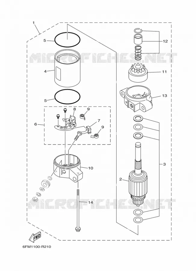 STARTMOTOR Yamaha OUTBOARD ENGINES 20hp (14.7kW) 2021 F20  F20GEP