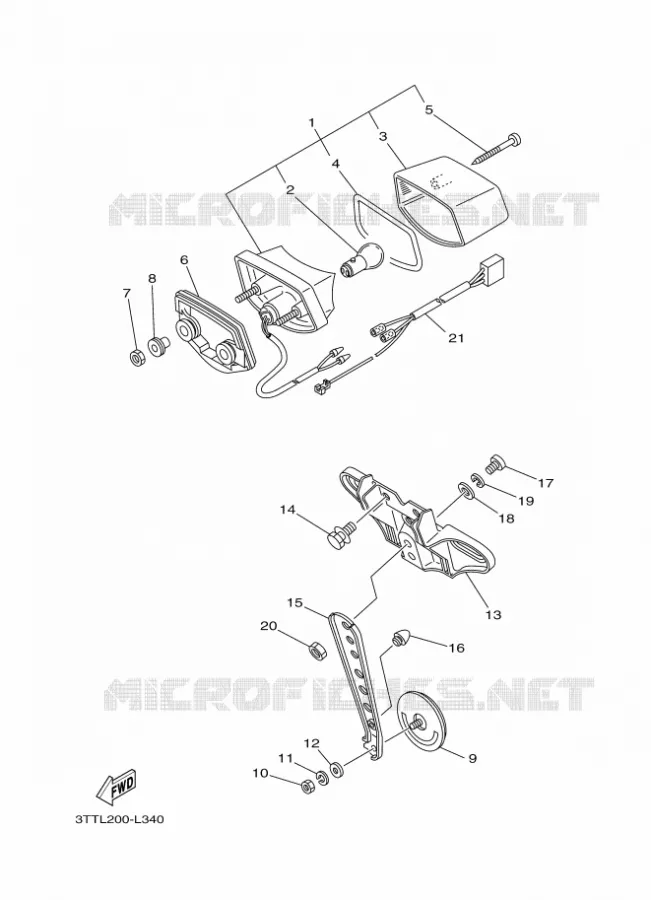 ACHTERLICHT Yamaha MOTO 125 2024 DT  DT125