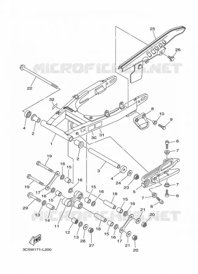 ACHTERBRUG Yamaha MOTO 250 2024 XT  XT250