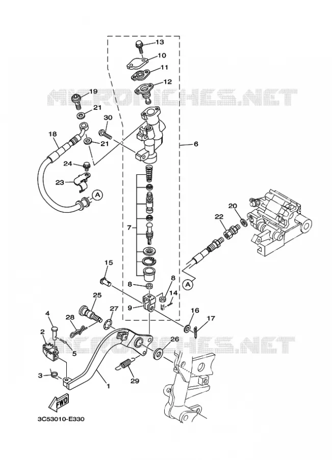 REMPOMP ACHTER Yamaha MOTO 250 2024 XT  XT250