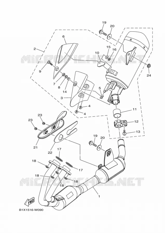 UITLAAT Yamaha MOTO 300 2024 R3  YZF320-A