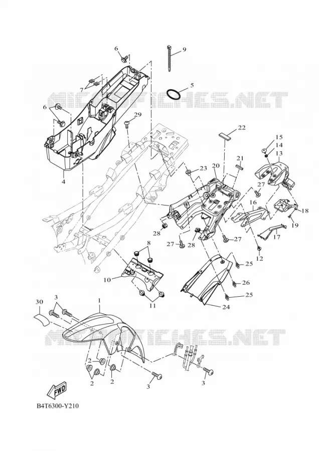 SPATBORD Yamaha MOTO 700 2024 TRACER  MTT690