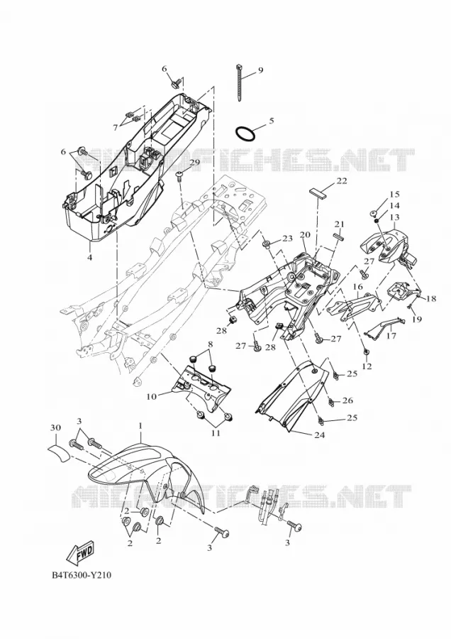 SPATBORD Yamaha MOTO 700 2024 TRACER  MTT690