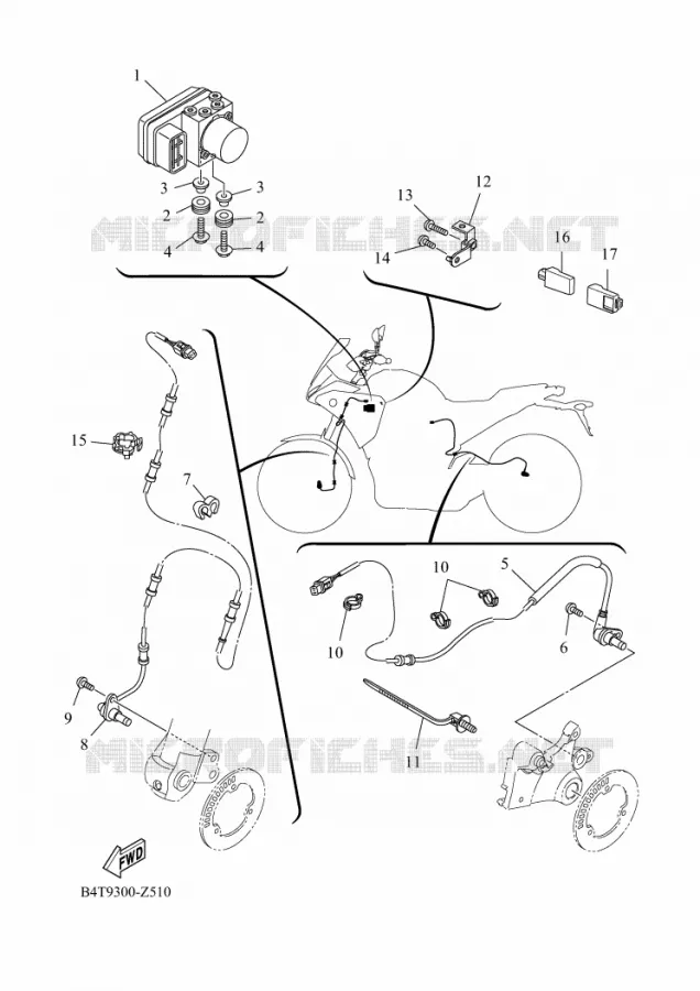 ELECTRISCH 3 Yamaha MOTO 700 2024 TRACER  MTT690-U