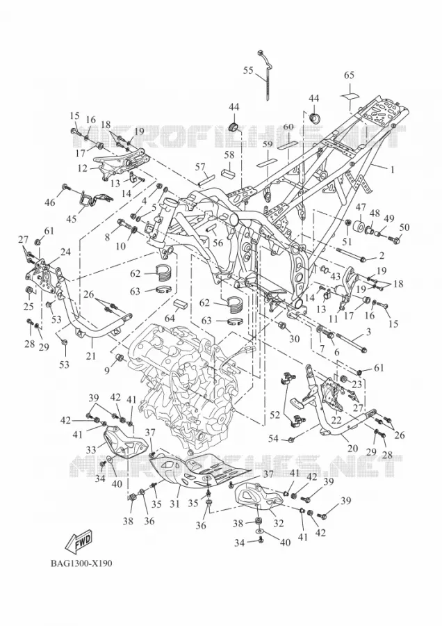 FRAME Yamaha MOTO 700 2024 TENERE  XTZ690D