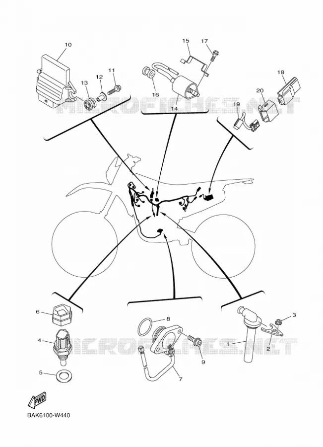 ELECTRISCH 1 Yamaha MOTO 250 2024 WRF  WR250F