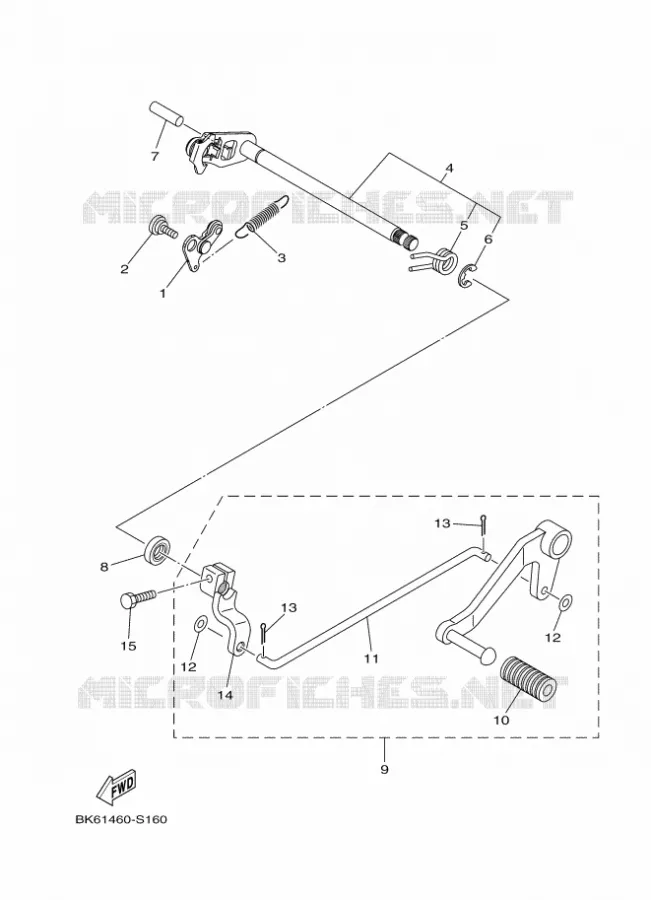 SCHAKEL STANG / PEDAAL Yamaha MOTO 155 2024 R15  YZF155-A