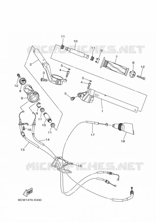 STUUR / KABEL Yamaha MOTO 155 2024 R15  YZF155-A