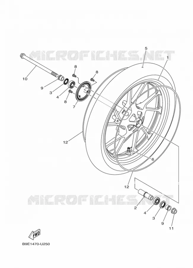 VOORWIEL Yamaha MOTO 155 2024 R15  YZF155-A