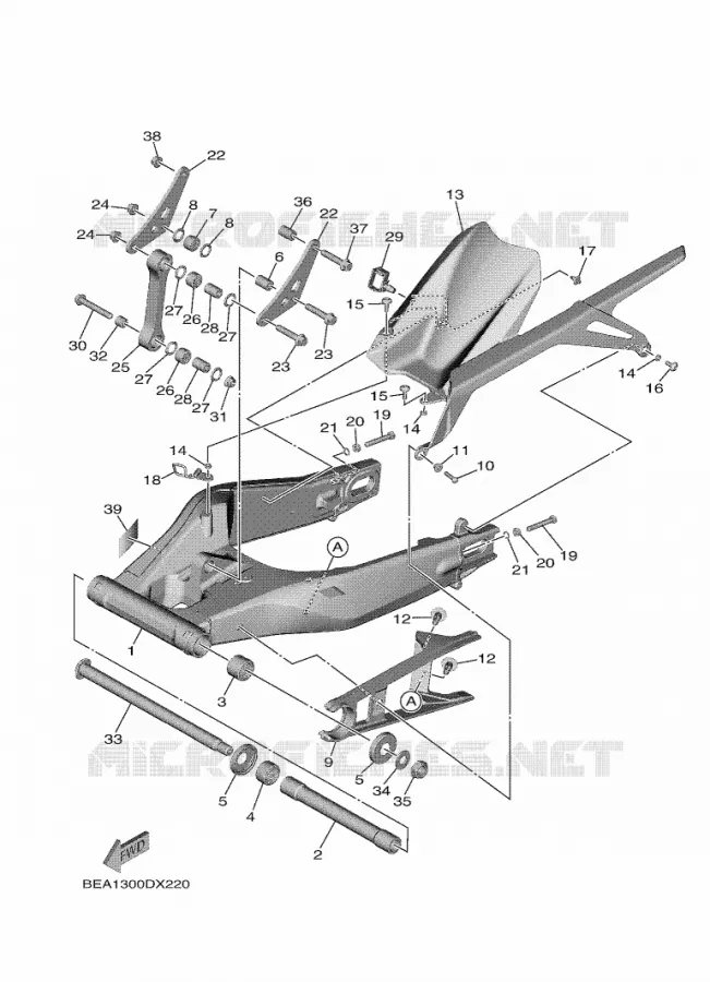 ACHTERBRUG Yamaha MOTO 900 2024 XSR  MTM890