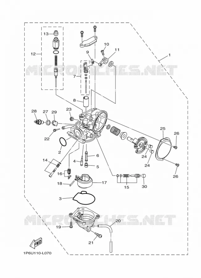 CARBURATEUR  Yamaha MOTO 50 2024 TTR  TT-R50