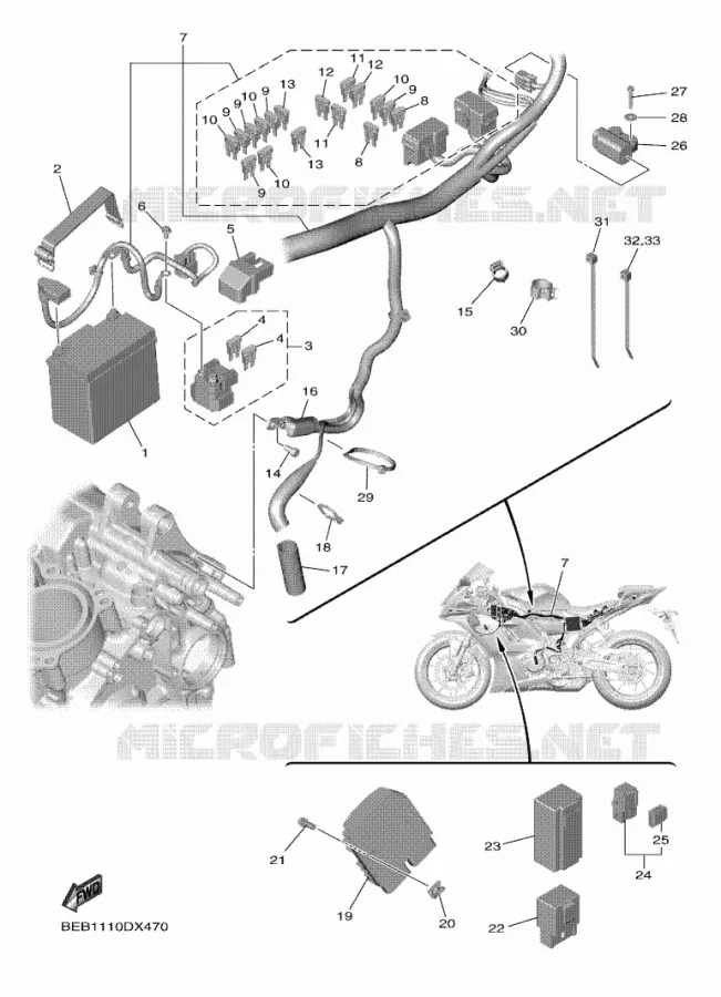 ELECTRISCH 1 Yamaha MOTO 700 2024 R7  YZF690-U