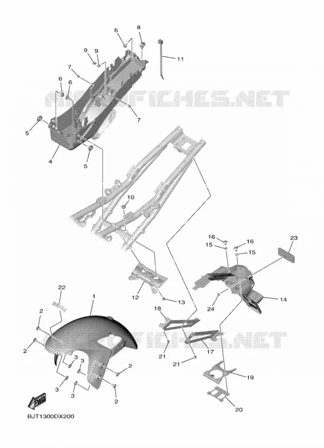 SPATBORD Yamaha MOTO 700 2024 R7  YZF690-U