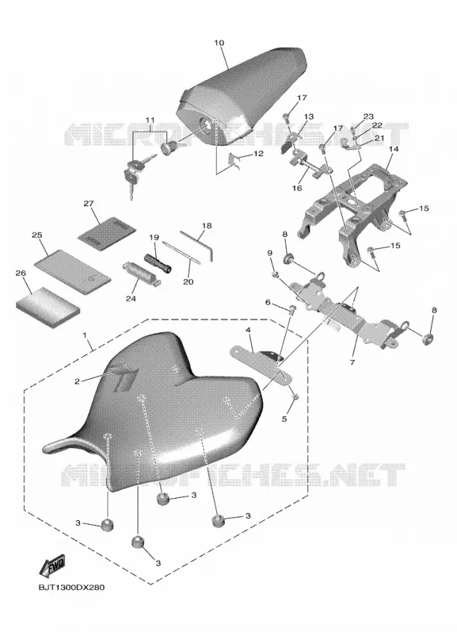 SELLE Yamaha MOTO 700 2024 R7  YZF690-U