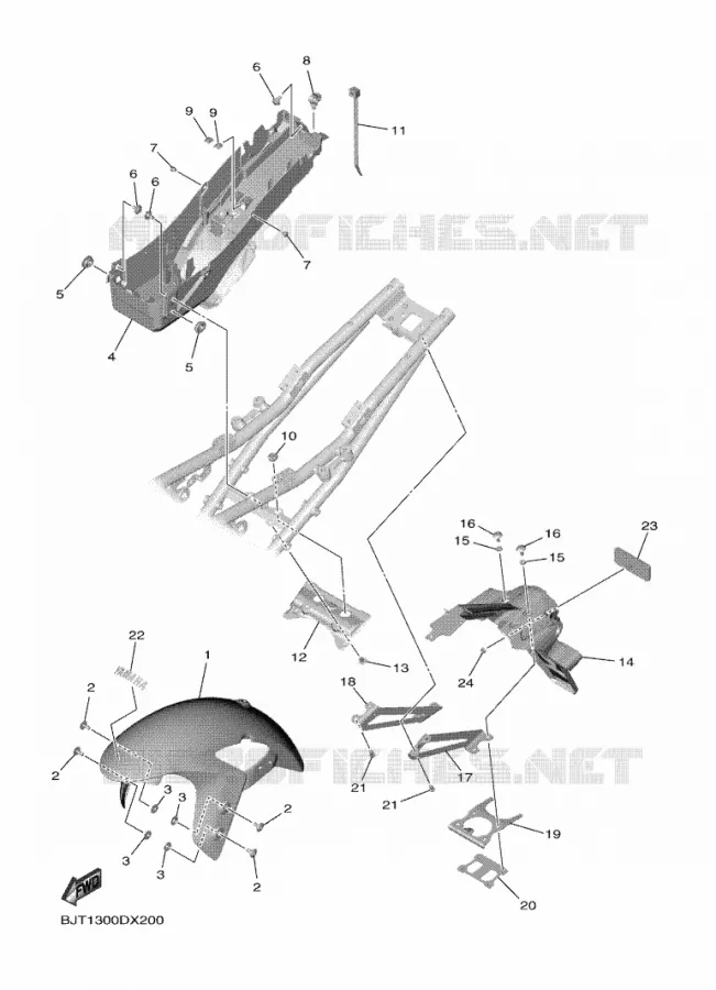 SPATBORD Yamaha MOTO 700 2024 R7  YZF690-U