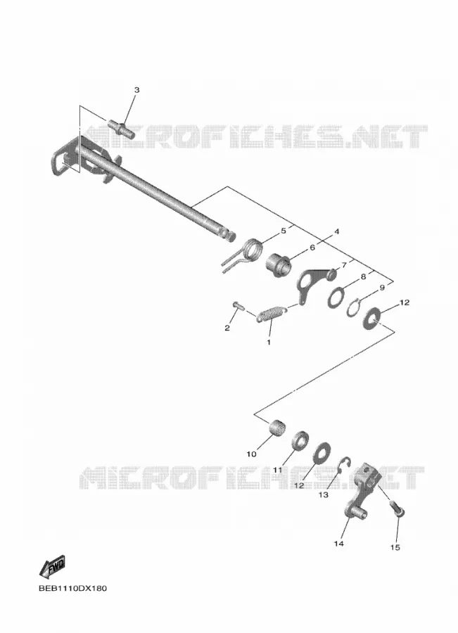 SCHAKEL STANG / PEDAAL Yamaha MOTO 700 2024 R7  YZF690-U
