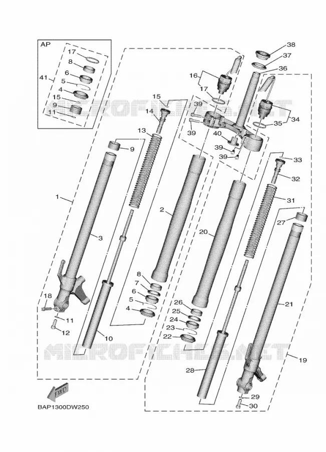 VOORVORK Yamaha MOTO 900 2024 TRACER  MTT890D-K