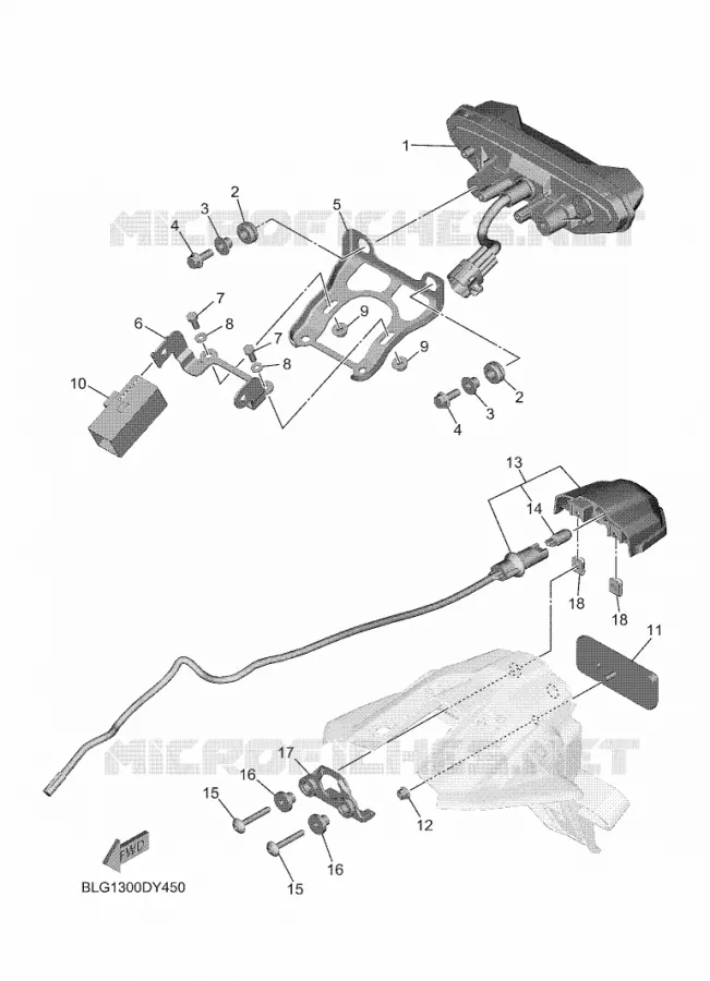 ACHTERLICHT Yamaha MOTO 900 2024 TRACER  MTT890D-K