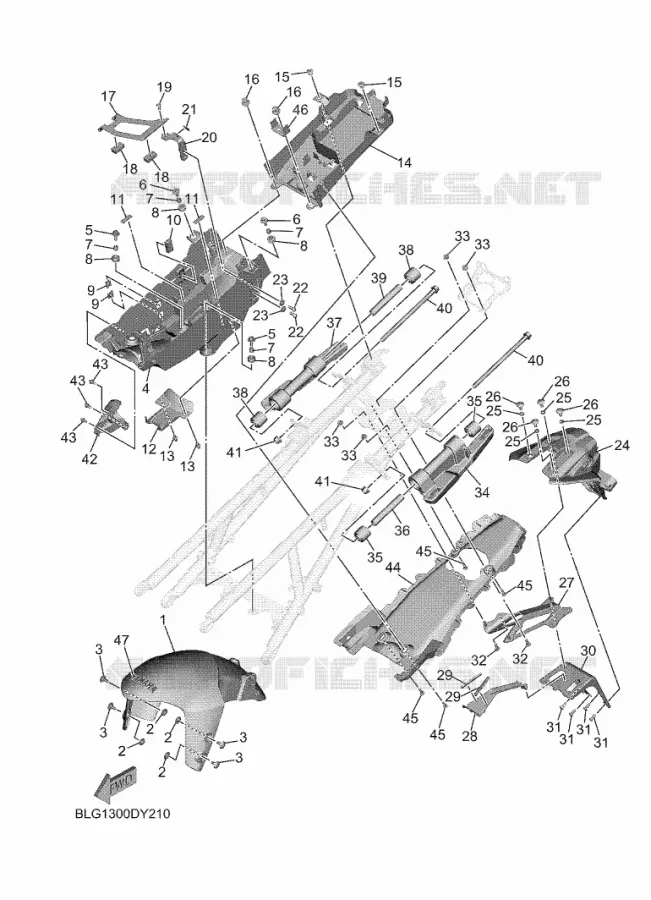 SPATBORD Yamaha MOTO 900 2024 TRACER  MTT890D-K
