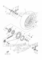 ACHTERWIEL voor Yamaha XSR 700 35KW A2 2024