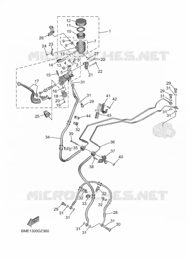REMPOMP VOOR Yamaha MOTO 900 2024 MT  MTN890