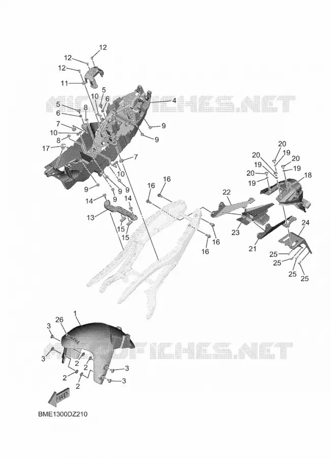 SPATBORD Yamaha MOTO 900 2024 MT  MTN890