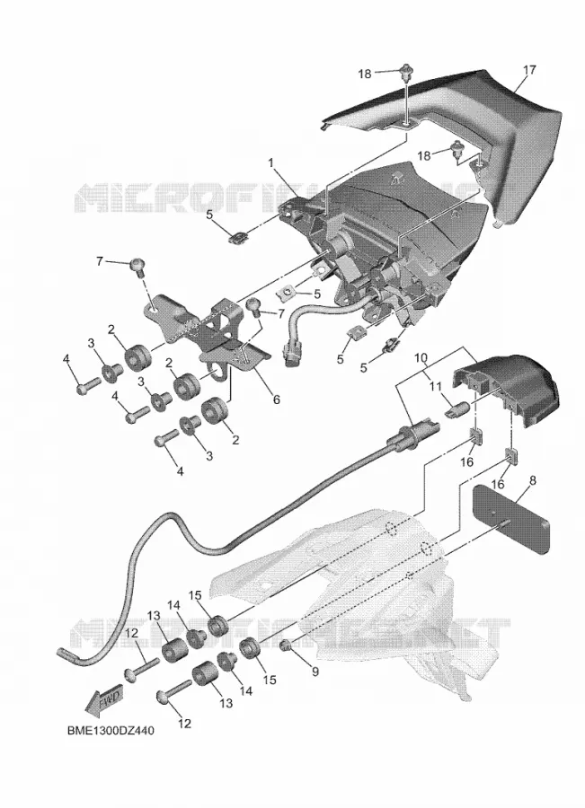 ACHTERLICHT Yamaha MOTO 900 2024 MT  MTN890