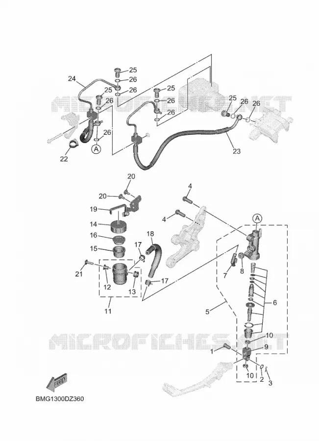 REMPOMP ACHTER Yamaha MOTO 900 2024 XSR  MTM890D