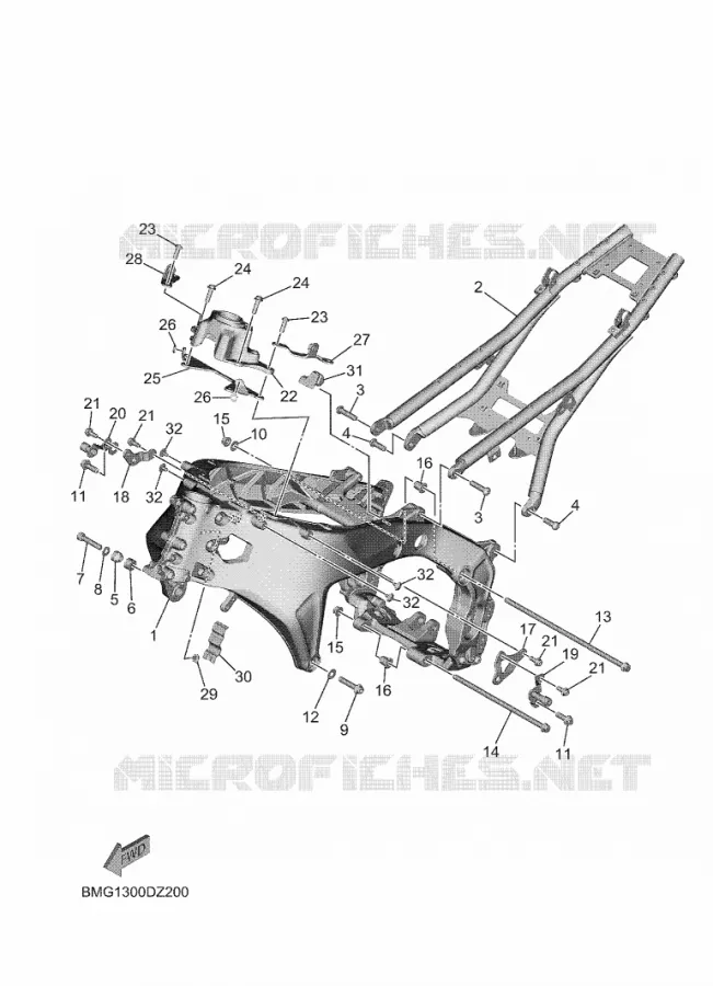 FRAME Yamaha MOTO 900 2024 XSR  MTM890D