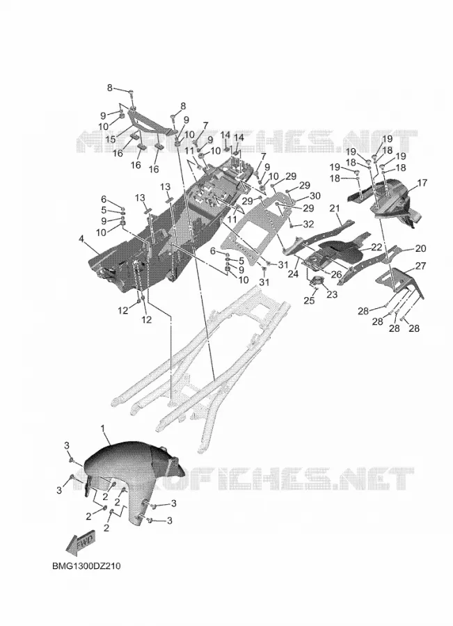 SPATBORD Yamaha MOTO 900 2024 XSR  MTM890D