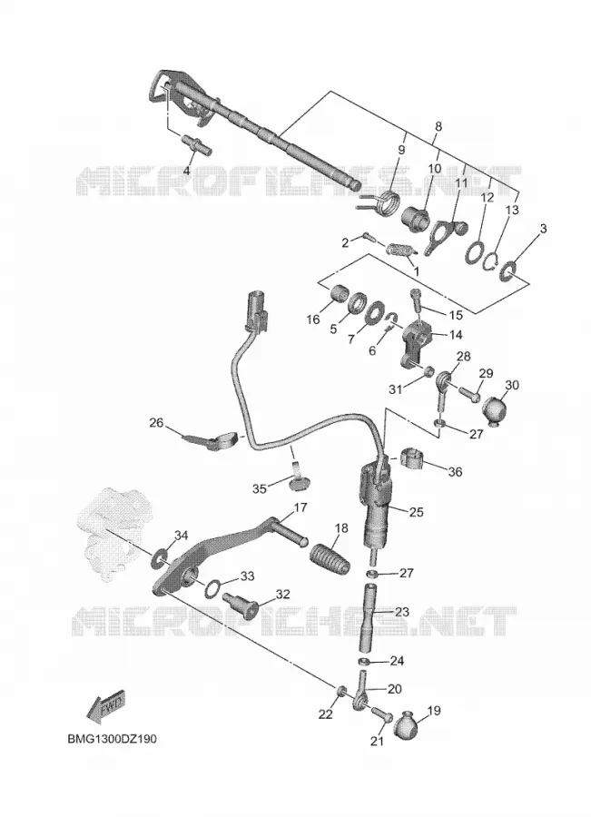SCHAKEL STANG / PEDAAL Yamaha MOTO 900 2024 XSR  MTM890D