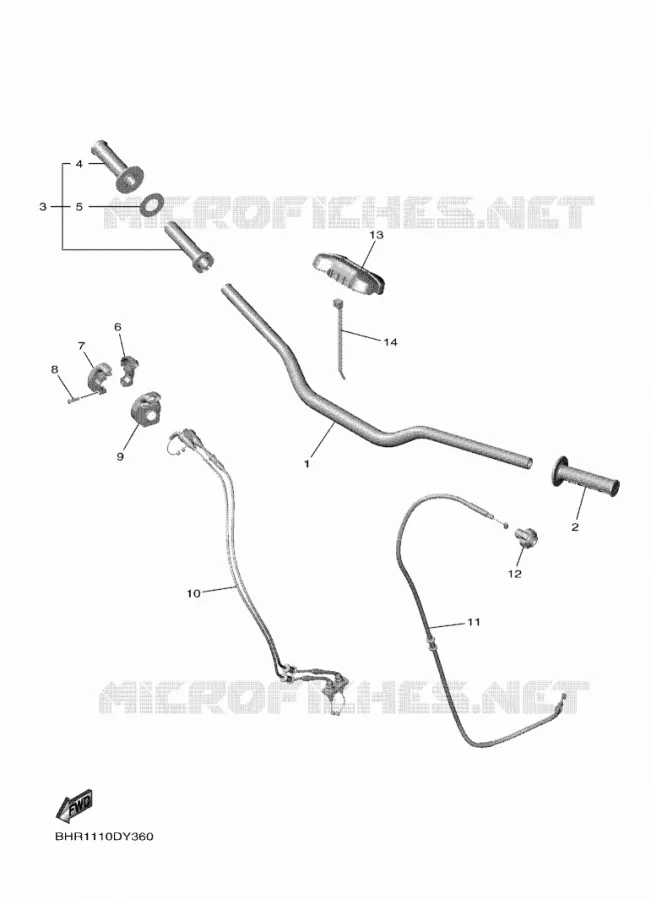 STUUR / KABEL Yamaha MOTO 450 2024 WRF  WR450F