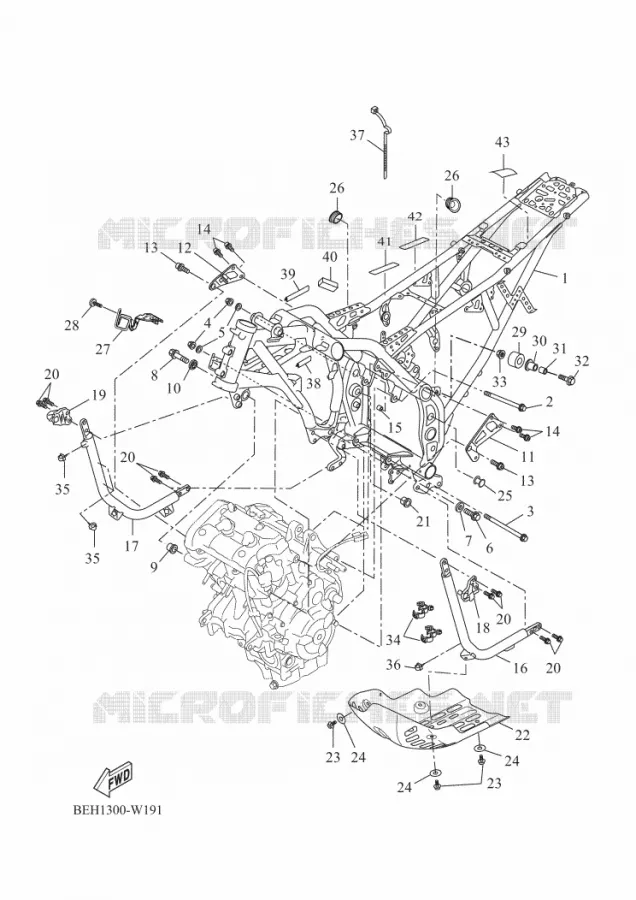 FRAME Yamaha MOTO 700 2024 TENERE  XTZ690-U