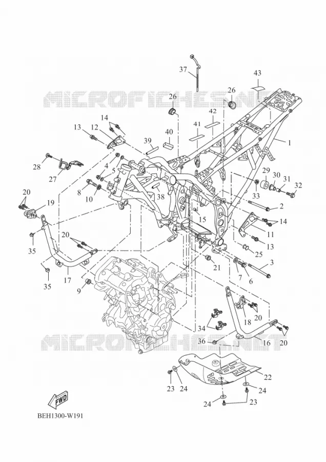 FRAME Yamaha MOTO 700 2024 TENERE  XTZ690-U
