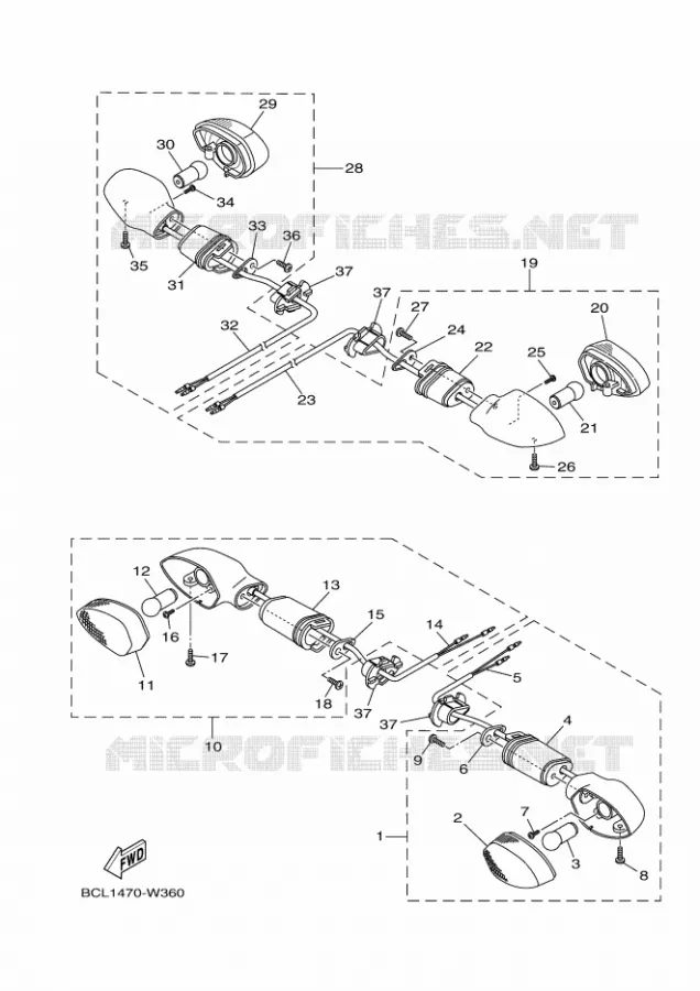 KNIPPERLICHT Yamaha MOTO 150 2024 YC  YC150