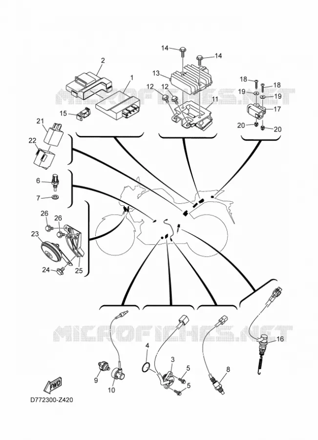 ELECTRISCH 2 Yamaha MOTO 300 2024 MT  MTN320-A